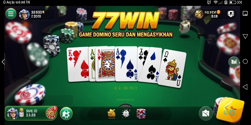 Screenshot gameplay 77WIN menampilkan serunya permainan Domino.