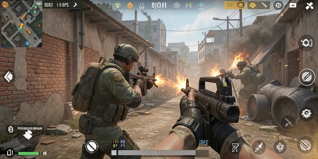 Tampilan menarik dari gameplay intens 8ZK saat pertempuran berlangsung.
