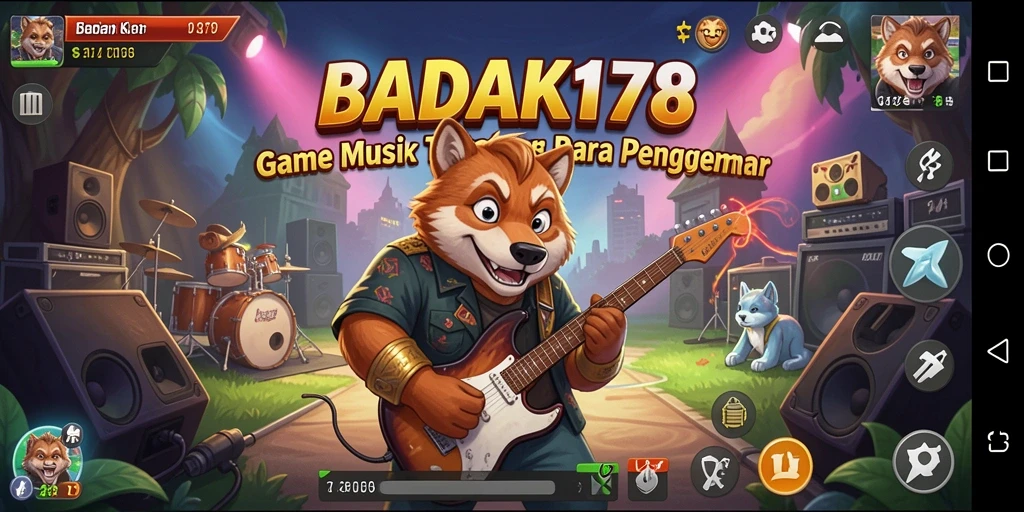 Tampilan gameplay menarik dengan lagu-lagu favorit.