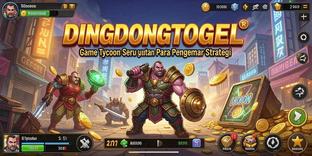 Screenshot gameplay DINGDONGTOGEL menampilkan manajemen bisnis yang menarik.