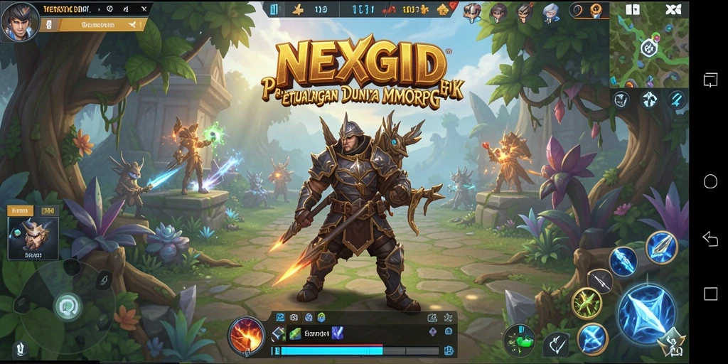 Tampilan mendebarkan gameplay NEXGID dalam aksi MMORPG.