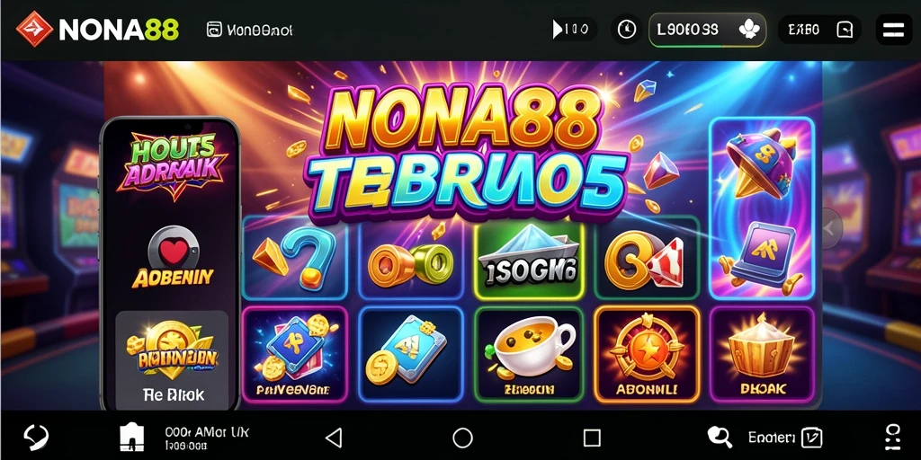 Tampilan gameplay seru dari NONA88 yang menampilkan gulungan berputar.