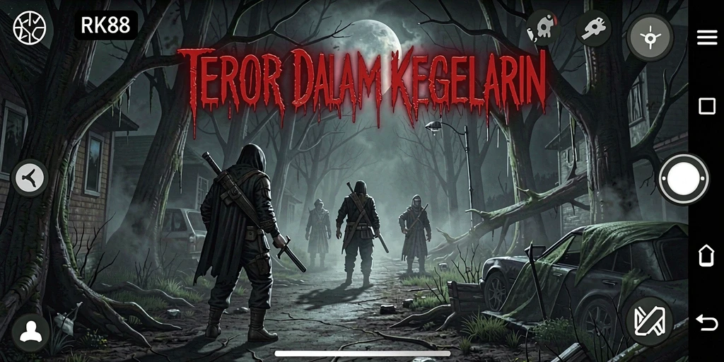 Gameplay RK88 menampilkan suasana horor yang menegangkan.