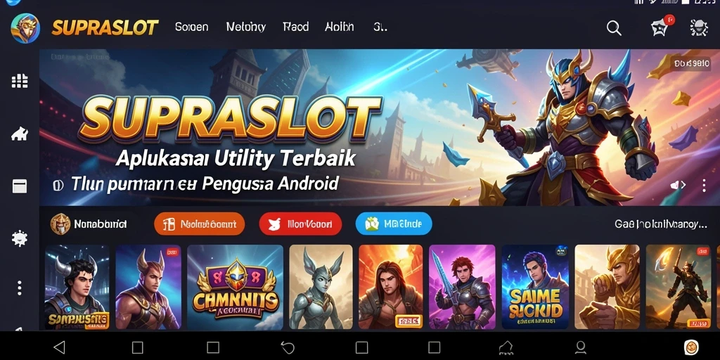 Tampilan antarmuka SUPRASLOT yang modern dan user-friendly.