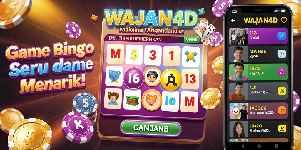 Tampilan permainan Bingo seru di WAJAN4D dengan gameplay menarik.